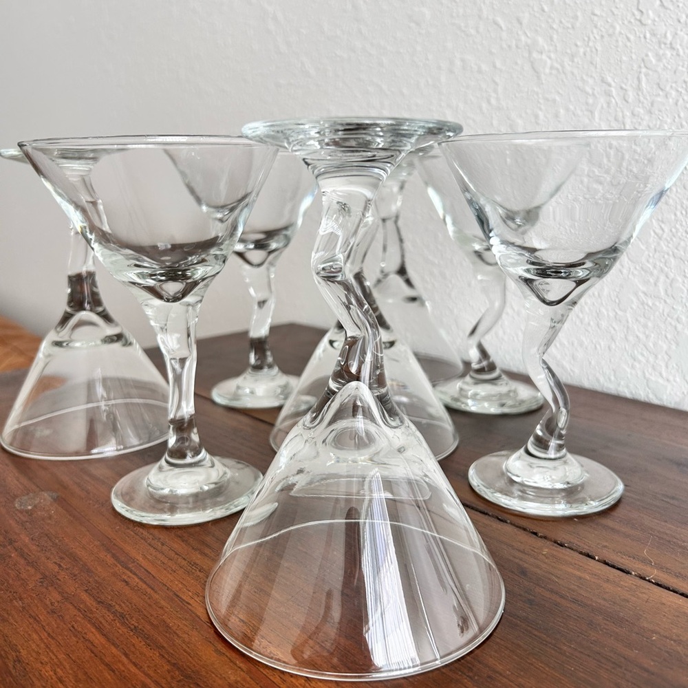 Clear Glass Martini Set of 8